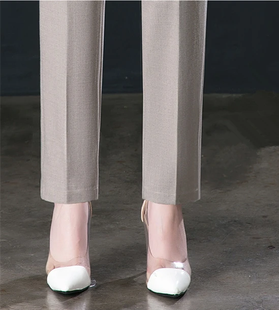 2026 New Women's Suit Pants, Black Gray Khaki Pantalones Spring Female Slim Trousers, Asian Size 26 27 28 29 30 31 32 33