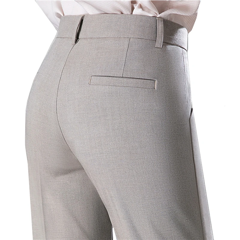 2026 New Women's Suit Pants, Black Gray Khaki Pantalones Spring Female Slim Trousers, Asian Size 26 27 28 29 30 31 32 33