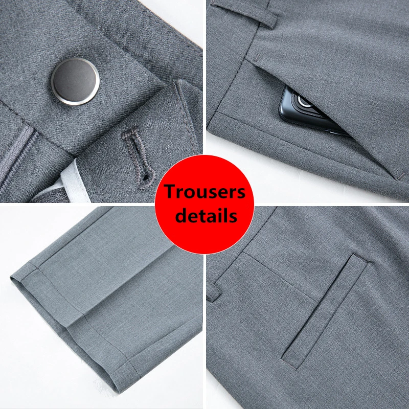 2026 New Women's Suit Pants, Black Gray Khaki Pantalones Spring Female Slim Trousers, Asian Size 26 27 28 29 30 31 32 33