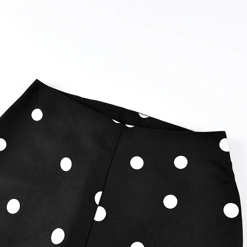 Linad Casual Polka Dot Loose Long Pants Women 2026 Street Chic High Waist Zipper Wide Leg Pants Spring Vintage Trousers Female