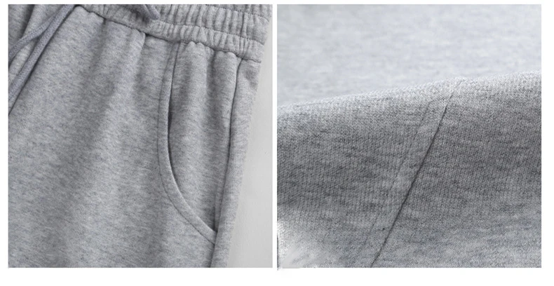 BIVIGAOS New American Style Sports Pants Women Autumn Winter High Waist Straight Wide Leg Pants Cotton Casual Gray Sweatpants
