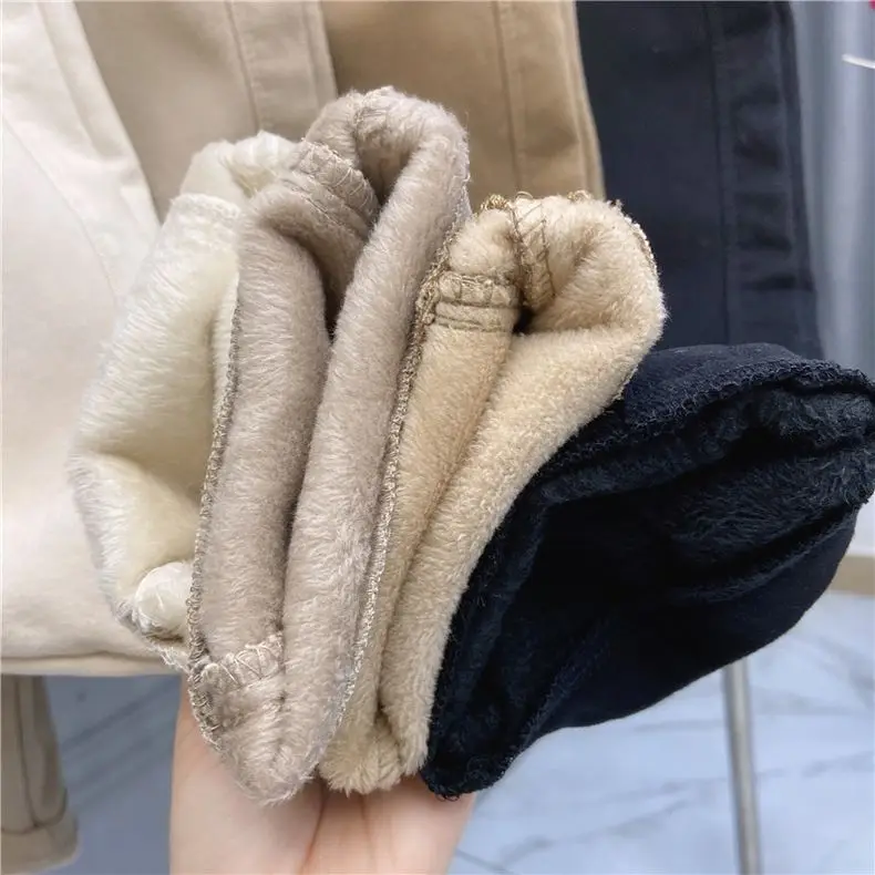 2025 Spring Autumn New High Waist Jeans Women's Fashion Loose Versatile Thicken Casual Pants Oversized Female Warm Trousers 4XL