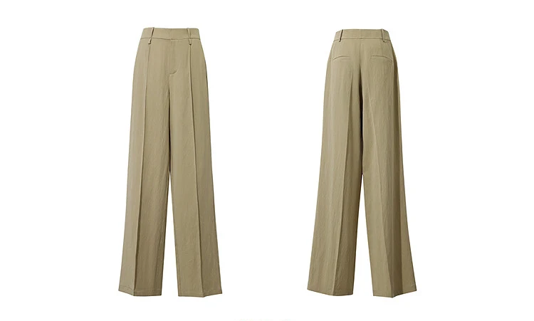 Amii Breathable Women's Pants 2026 Summer New Loose Casual Wide Leg Woman Trousers Solid Basic Versatile Long Pants 12622061