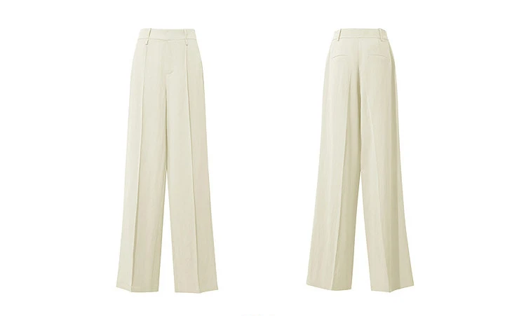 Amii Breathable Women's Pants 2026 Summer New Loose Casual Wide Leg Woman Trousers Solid Basic Versatile Long Pants 12622061