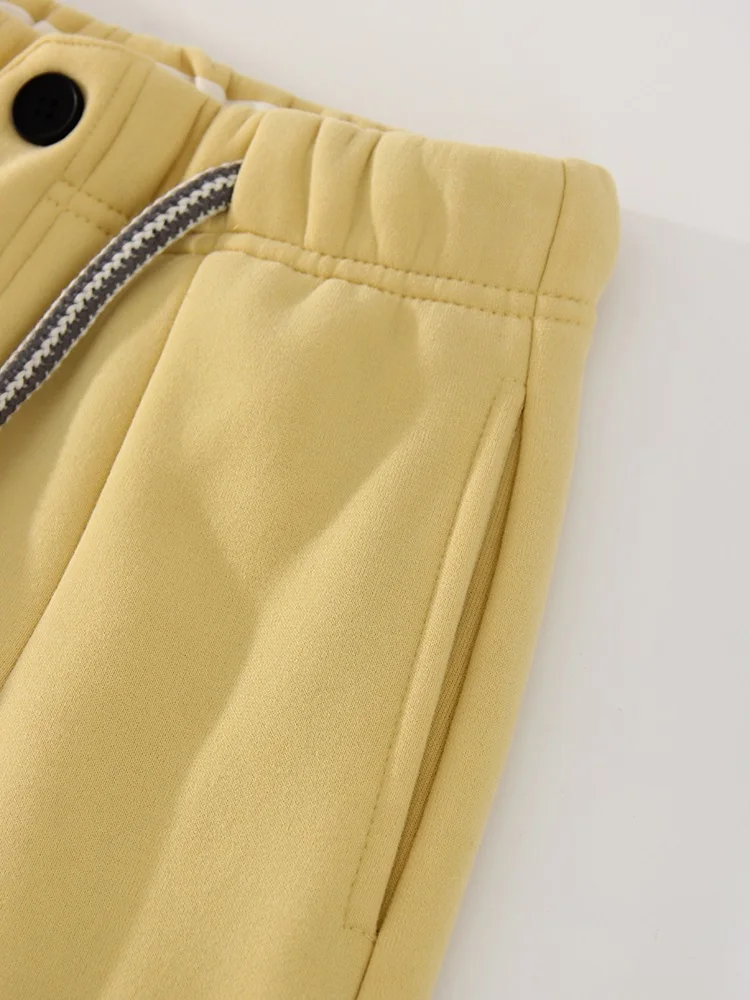 Streamgirl Warm Pants For Women Winter Brown Wide Leg Fleece Sweatpants Women Baggy Sport Winter Thick Velvet Warm Trousers