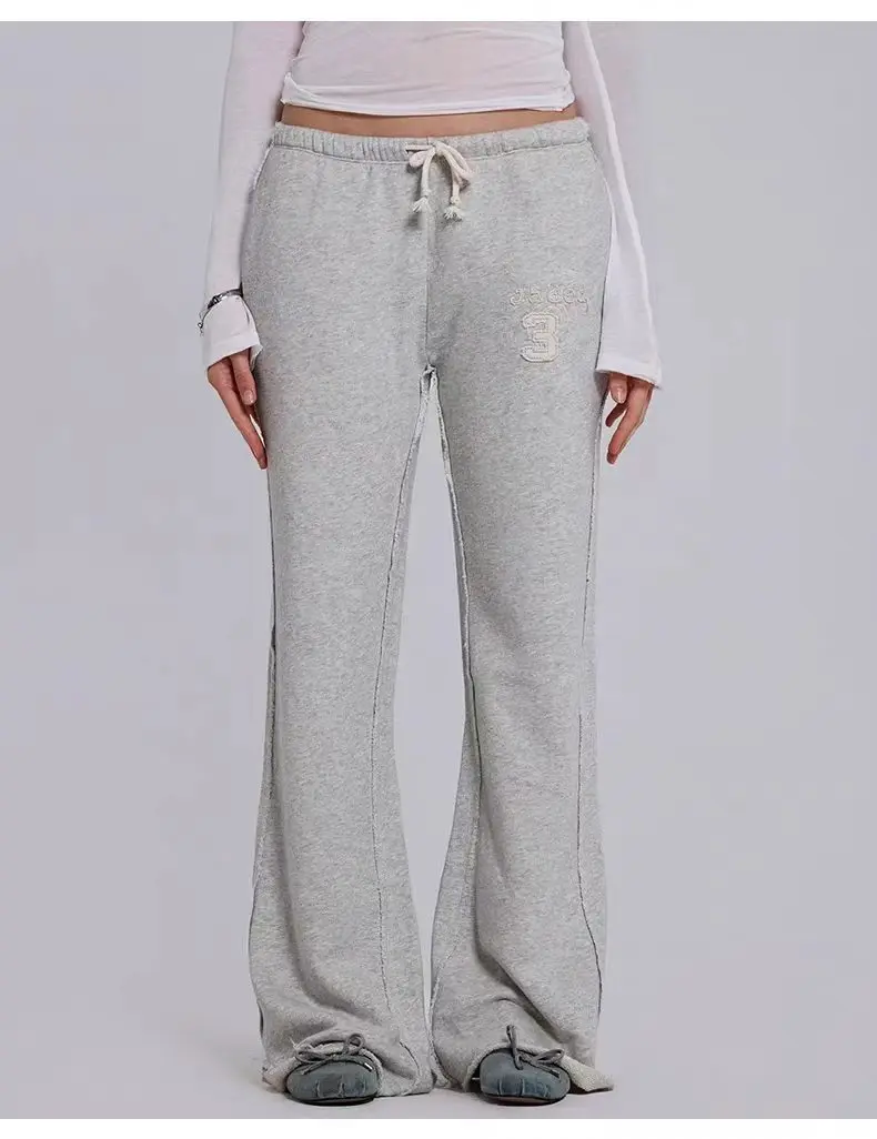 DEAT Fashion Mint Green Wide Leg Drawstring Sweatpants Women's Elastic High Rise Trousers Summer New 7A4833