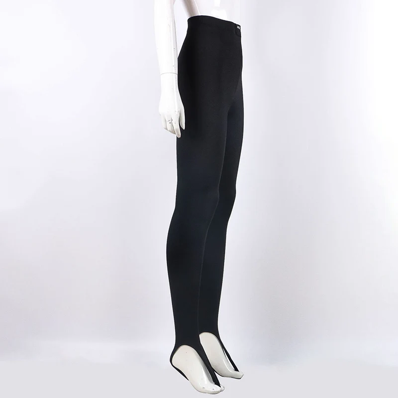 Black high waisted tight Y2K women's pants sexy shiny casual club 2025 tight pants pants