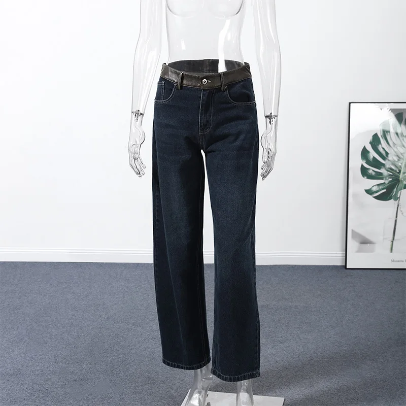 Fashion Striped Barrel Pants Women's High Waist Loose Wide Leg Button Casual Trousers 2026 Spring New Lady Comfortable Bottoms