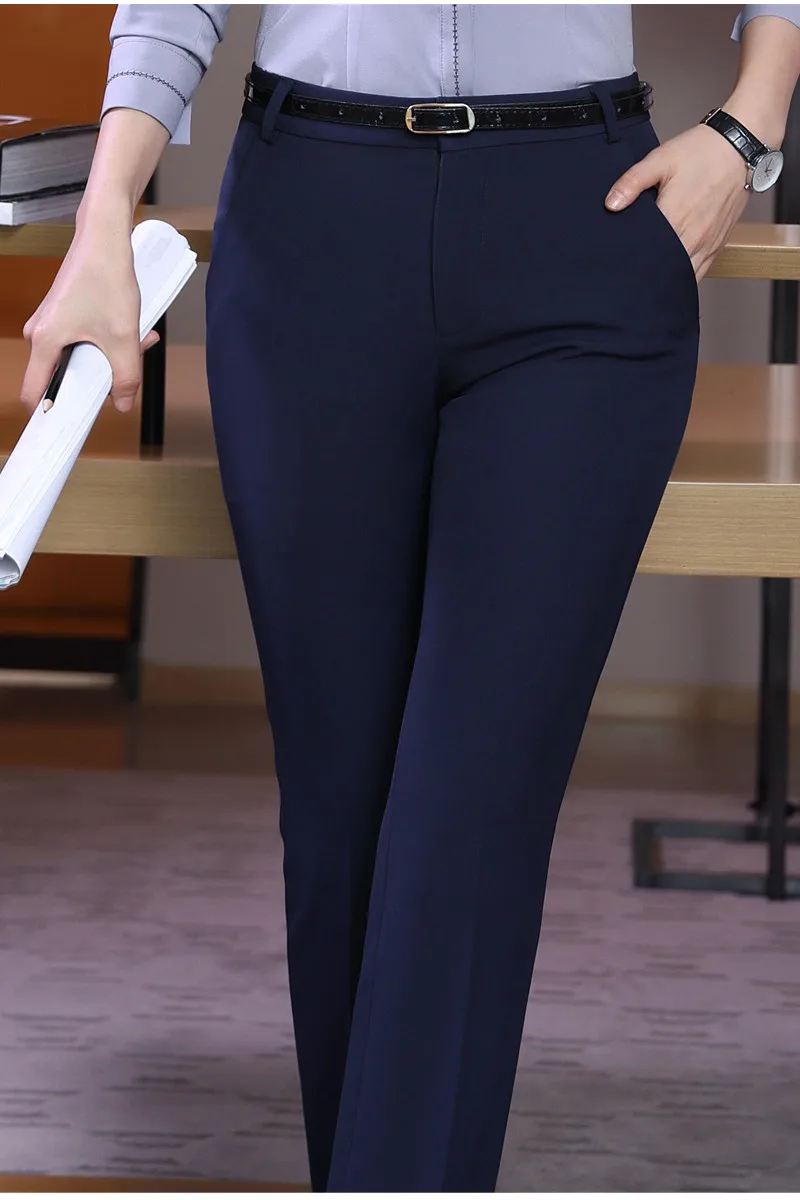Naviu New Fashion Pantalones High Quality Women's Pants Formal Ropa Mujer Slim Style Straight Bottom