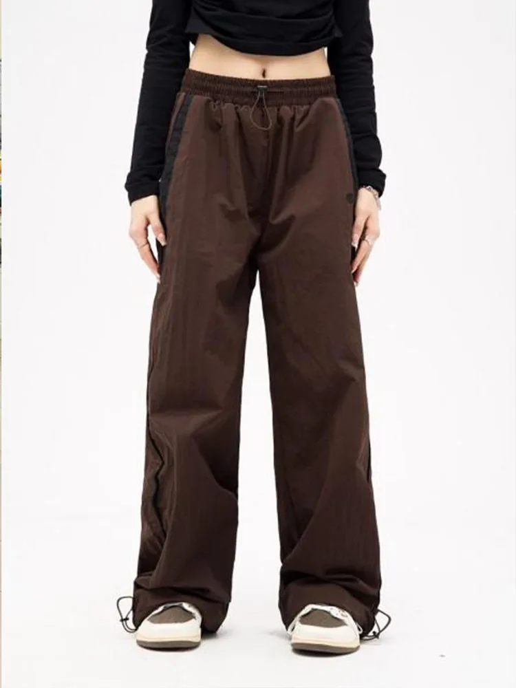 Y2K Pants Women Vintage Street Distressed Wash Women Clothing Casual Wide Leg High WaistedWoman Pants