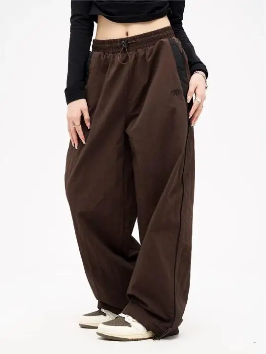 Y2K Pants Women Vintage Street Distressed Wash Women Clothing Casual Wide Leg High WaistedWoman Pants