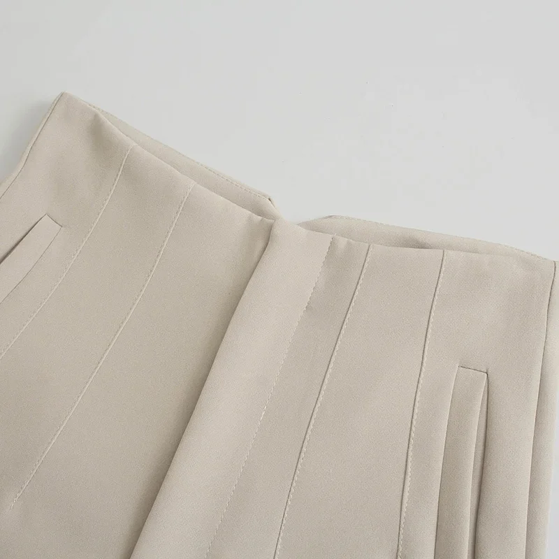 MUJER 2025 Women's Summer Pants Pencil High Waist Pants for Women White Black Cropped Trousers Womens Streetwear Office Pants