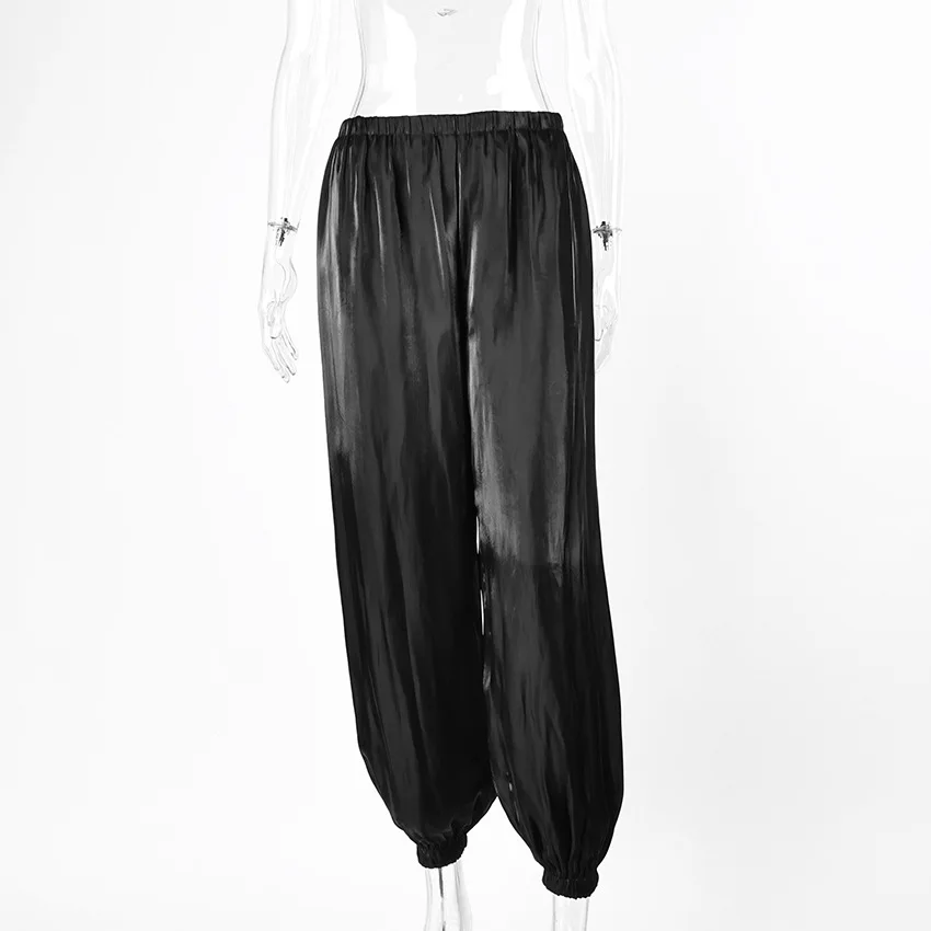 Women Casual Stretch High Waist Crepe Summer Spring Pants Fashion Bloomers Chic Pants Women Clothes Long Trousers Pink
