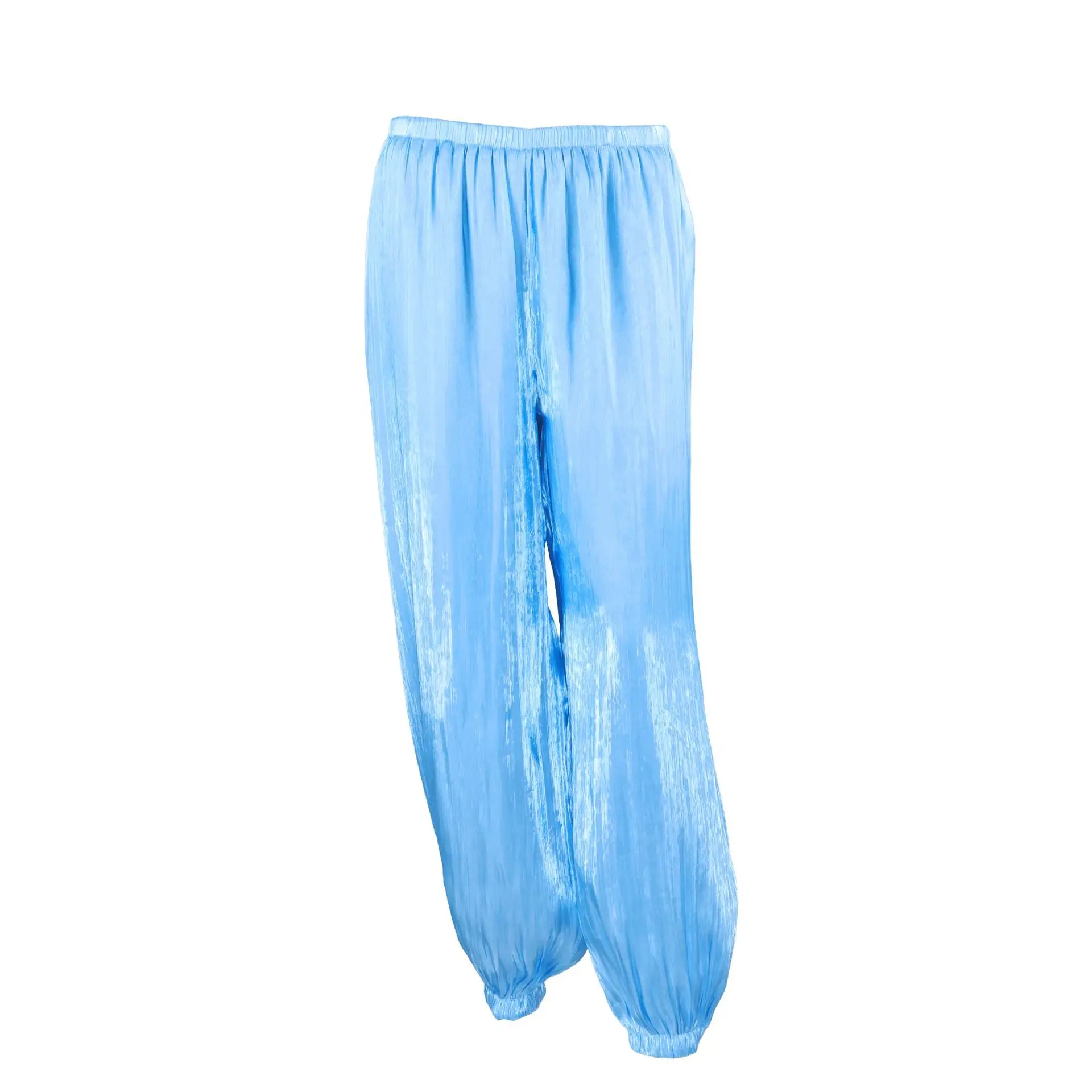 Women Casual Stretch High Waist Crepe Summer Spring Pants Fashion Bloomers Chic Pants Women Clothes Long Trousers Pink