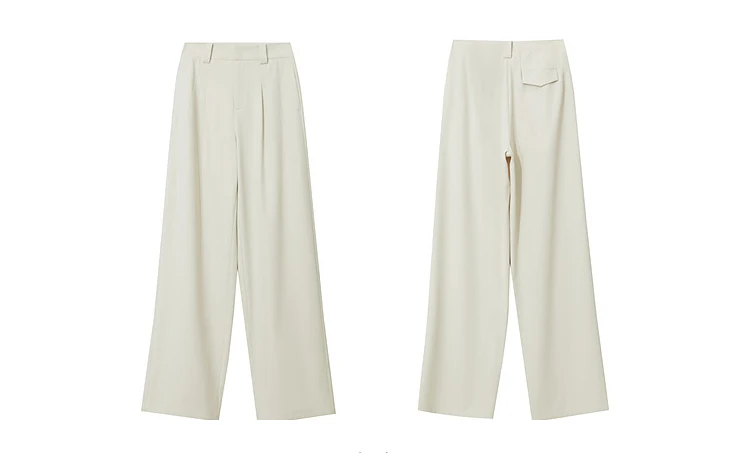Amii Wide Pants 2026 Autumn New Commuter Absorption Breathable Women's Pants Solid Color Simple Casual Woman Trousers12611011