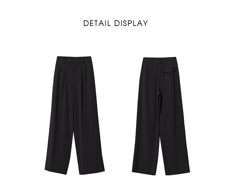 Amii Wide Pants 2026 Autumn New Commuter Absorption Breathable Women's Pants Solid Color Simple Casual Woman Trousers12611011