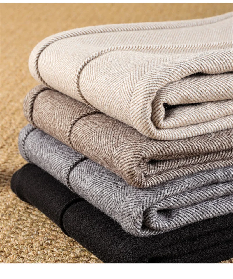 Autumn Women's Woolen Pants 2026 New High Waist Elastic Velvet Thicke Casual Harem Pants Winter Outer Wear Warm Women Trousers