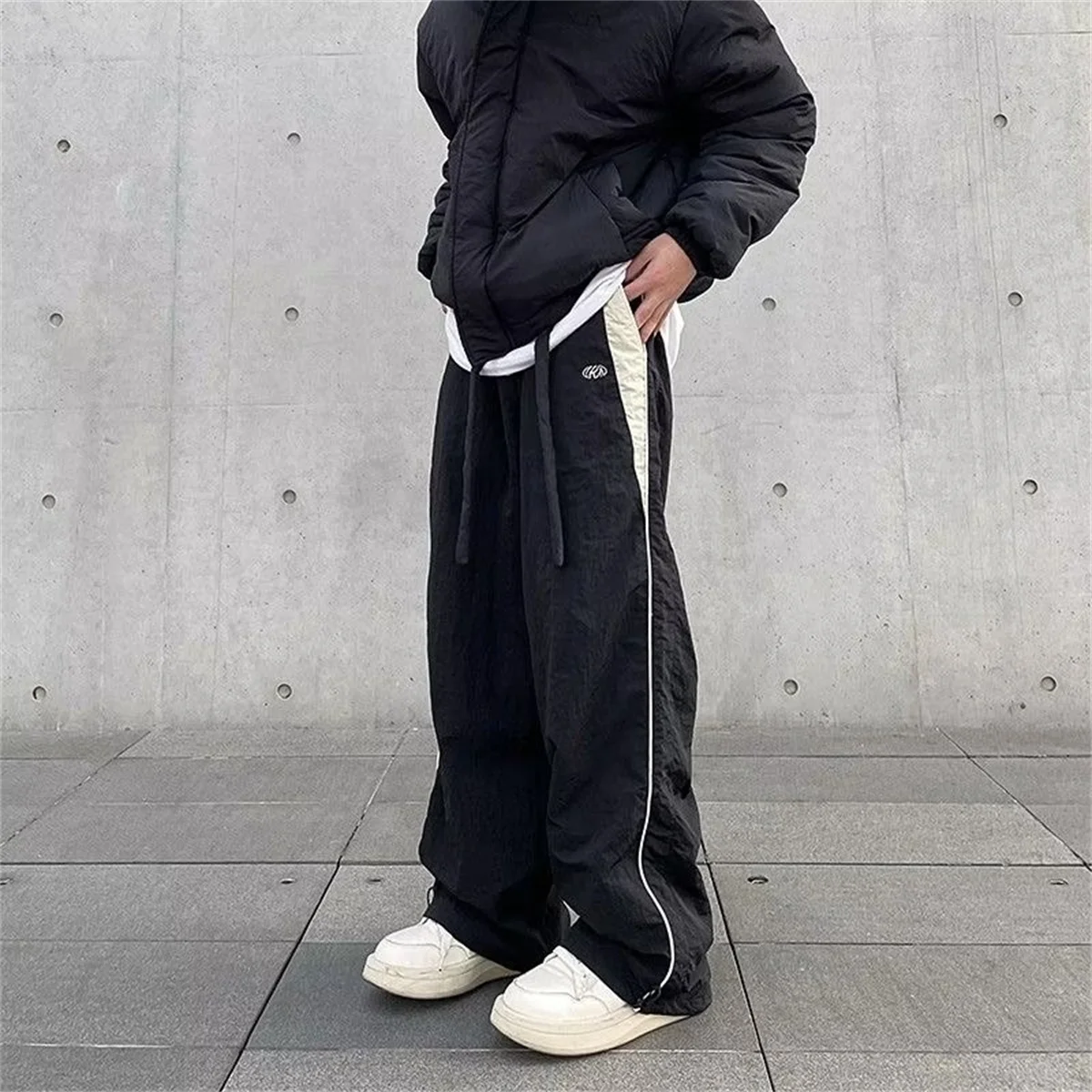 Women Baggy Harajuku Cargo Pants Streetwear Hip Hop Wide Leg Pant Parachute Sweatpants Techwear Joggers Oversized Y2K Trousers