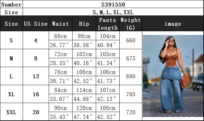 Denim Pant Women Jeans Vintage Wide Leg Long Pants Slim Fit High Waist Straight Trousers Y2k Streetwear Elegant Work Casual