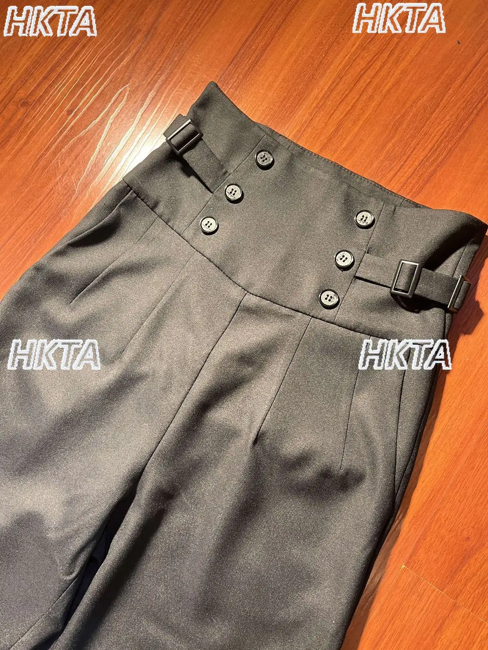 High Waist Straight Pants Y2k Vintage Court British Buttons Autumn 2026 Spring New Commute Thin Versatile Black Trousers Women