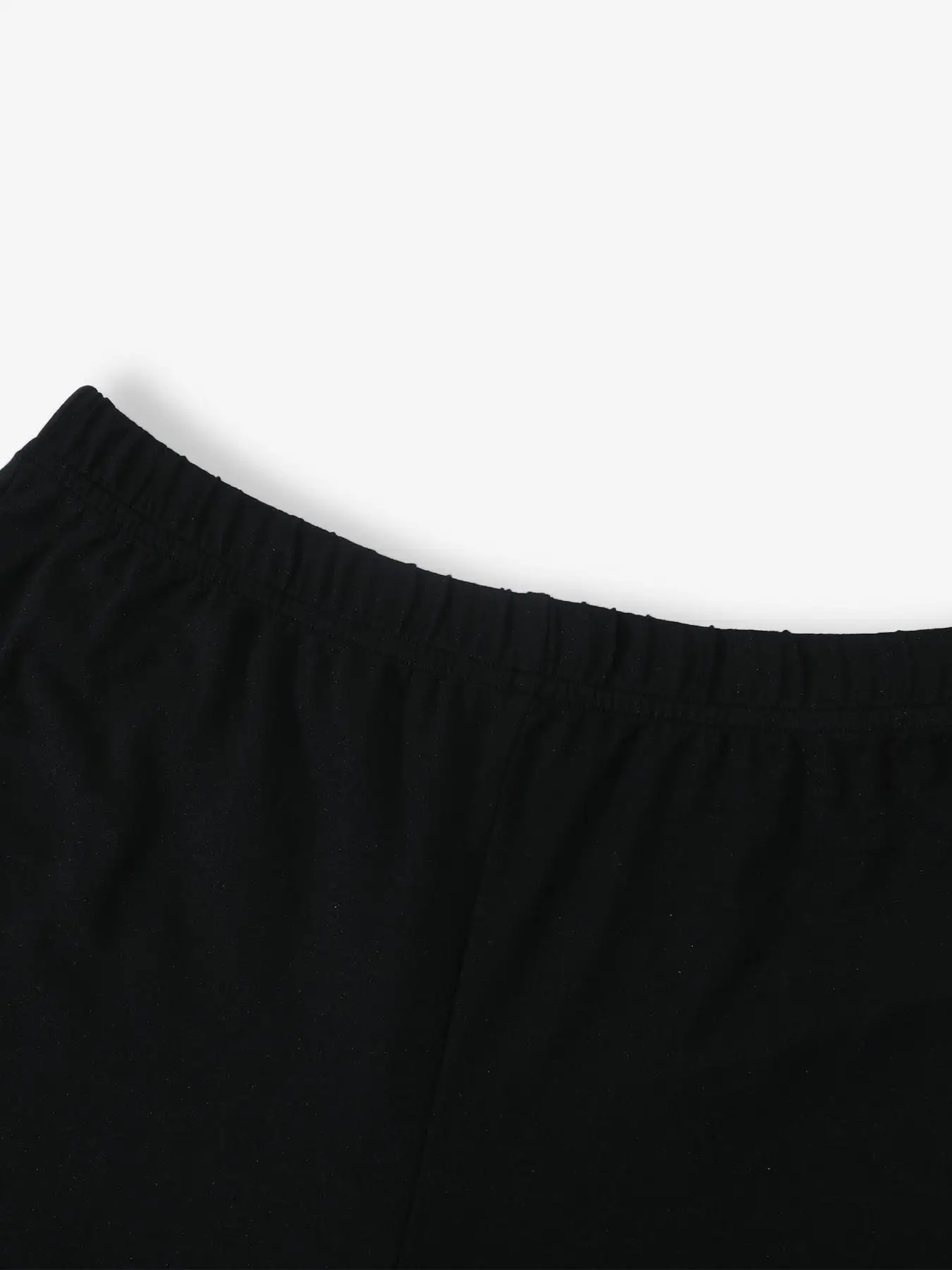 Women's Y2K Street Style Black Slim Fit Capri Pants, Side Slit Design Sweatpants, Suitable for Fitness