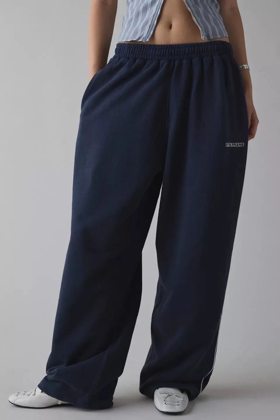 Pink Y2k Women's Casual Loose-fitting Letter Embroidery Gray Jogging Pants Wide-leg Straight Leg Pants Classic Sports Pants 2026