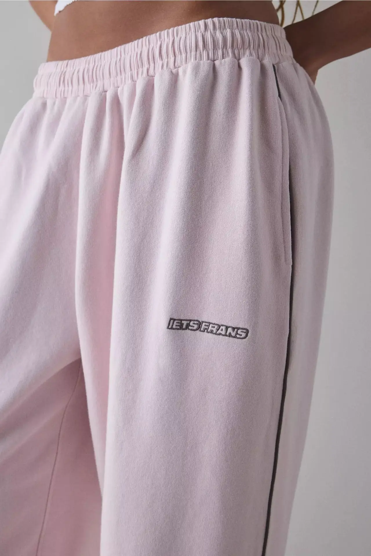 Pink Y2k Women's Casual Loose-fitting Letter Embroidery Gray Jogging Pants Wide-leg Straight Leg Pants Classic Sports Pants 2026