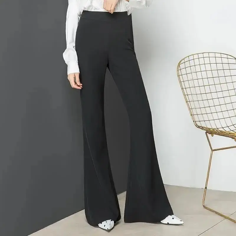 Flare Women's Pants Autumn Slacks Xxl High Quality Cotton Comfortable Stretch New in Y2k Streetwear 90s G Yellow Female Trousers