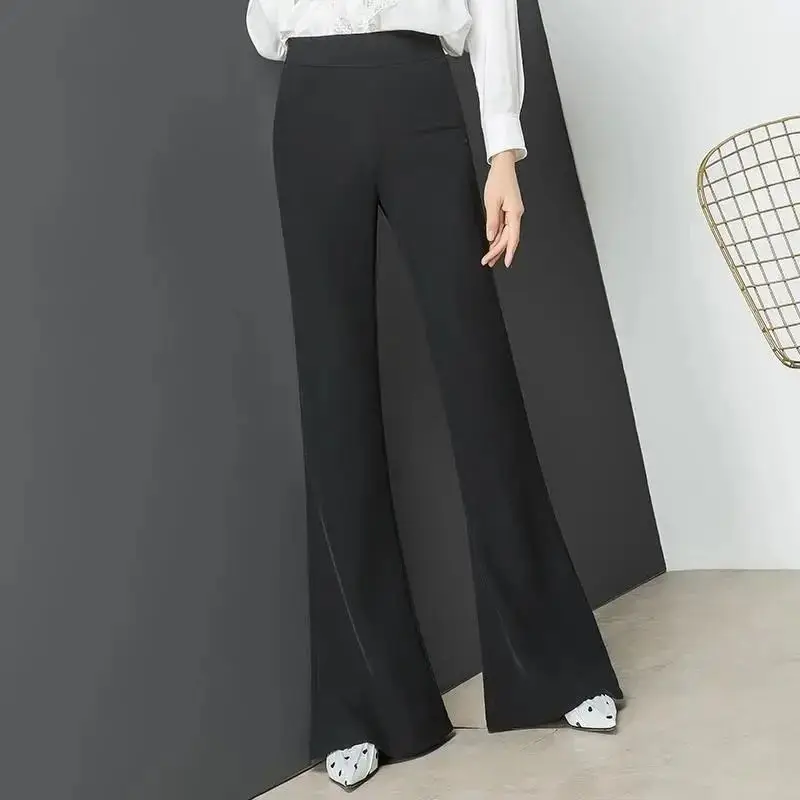 Flare Women's Pants Autumn Slacks Xxl High Quality Cotton Comfortable Stretch New in Y2k Streetwear 90s G Yellow Female Trousers