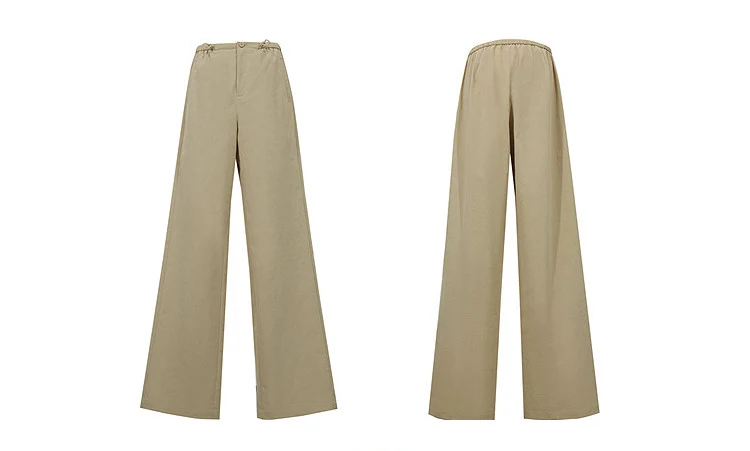 Amii Women's Pants 2026 Summer New Textured Loose Wide Leg Trousers Elastic Waist Casual Versatile Pants For Women 12622110