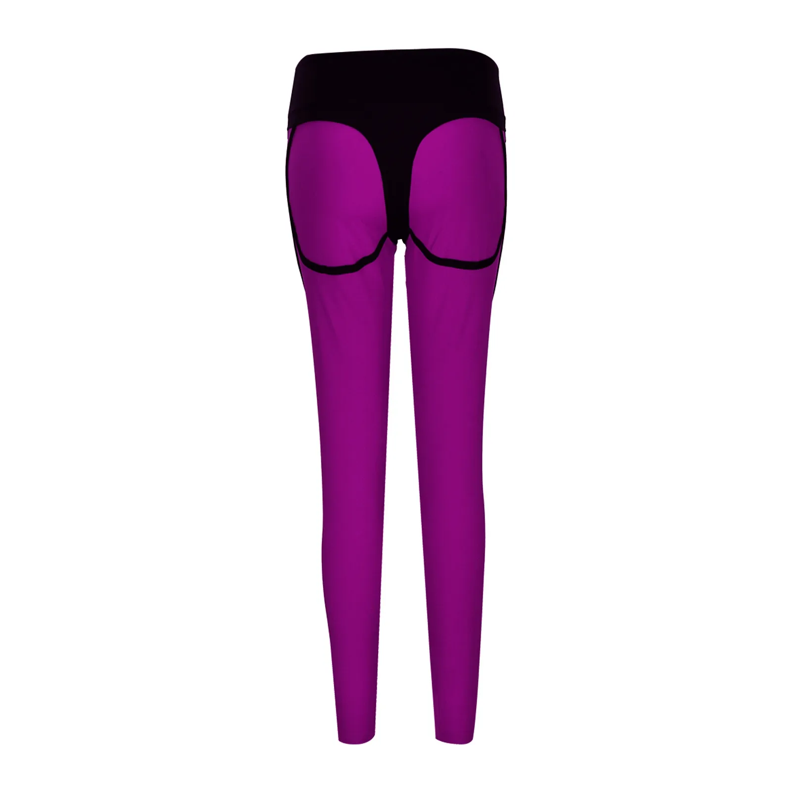 Women'S Leggings Peach Buttock Sports Yoga Nine Points Pants Leggings Patchwork Color Slim Stitching Long Casual Trousers