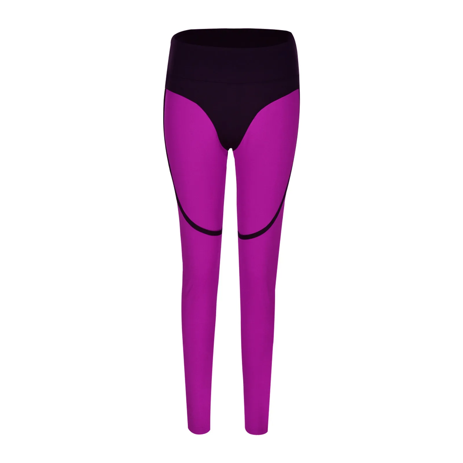 Women'S Leggings Peach Buttock Sports Yoga Nine Points Pants Leggings Patchwork Color Slim Stitching Long Casual Trousers