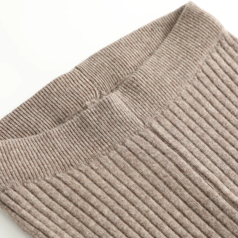 LONGMING Sweatpants 100% Merino Wool Knitted Pants Leggings Women's Clothes Autumn Winter Trousers Vintage Long Pants Female Y2K