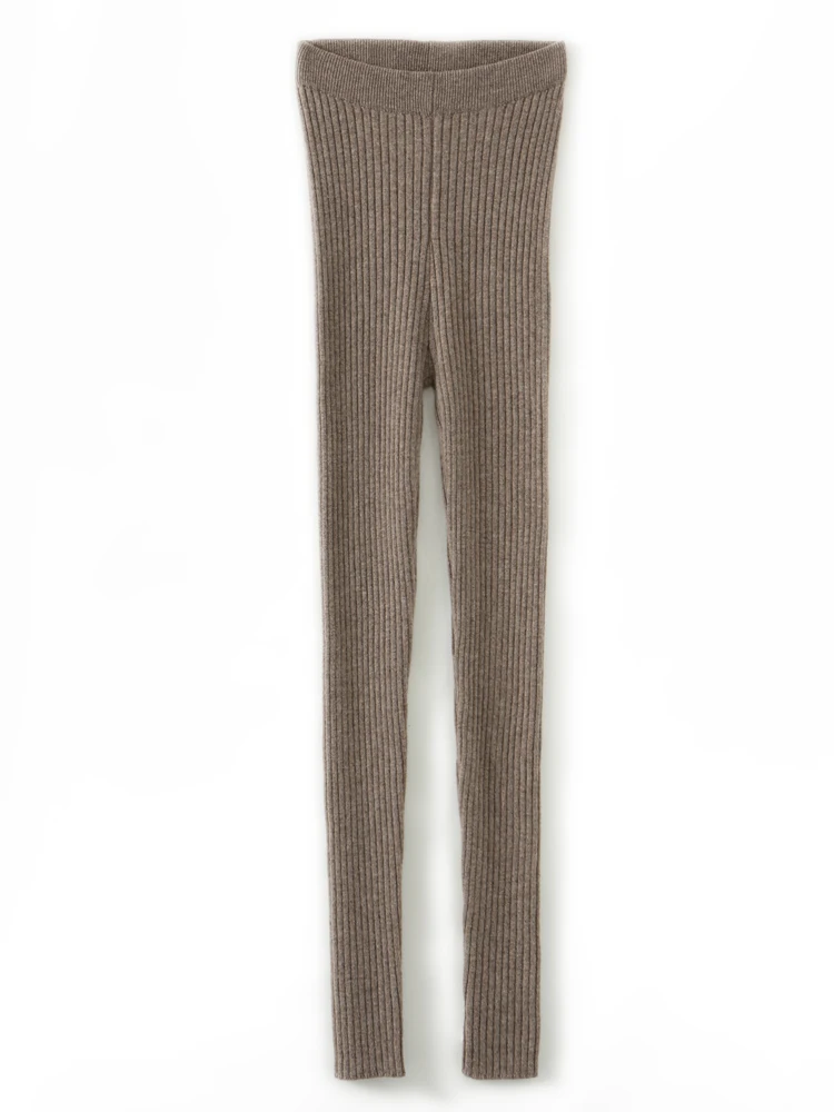 LONGMING Sweatpants 100% Merino Wool Knitted Pants Leggings Women's Clothes Autumn Winter Trousers Vintage Long Pants Female Y2K