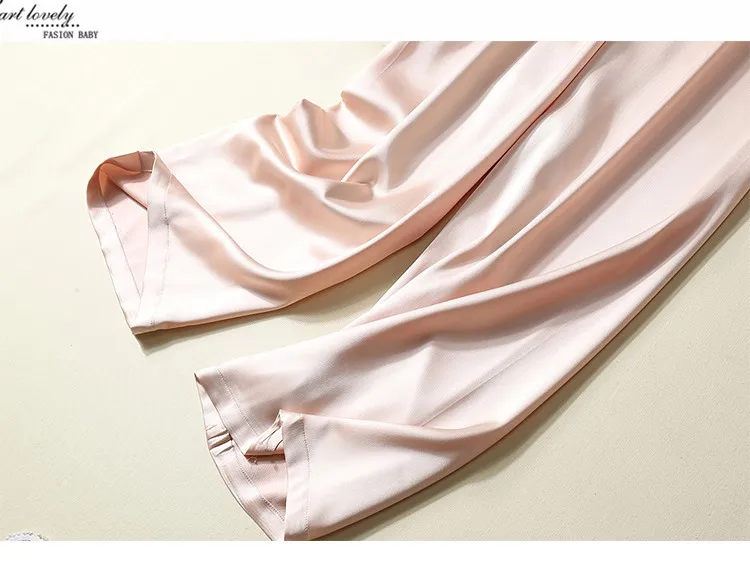 Fashion Casual Pantalones Aesthetic Plus Size Women Trousers Spring Satin Imagination Silk Soft Long Pants Y2K