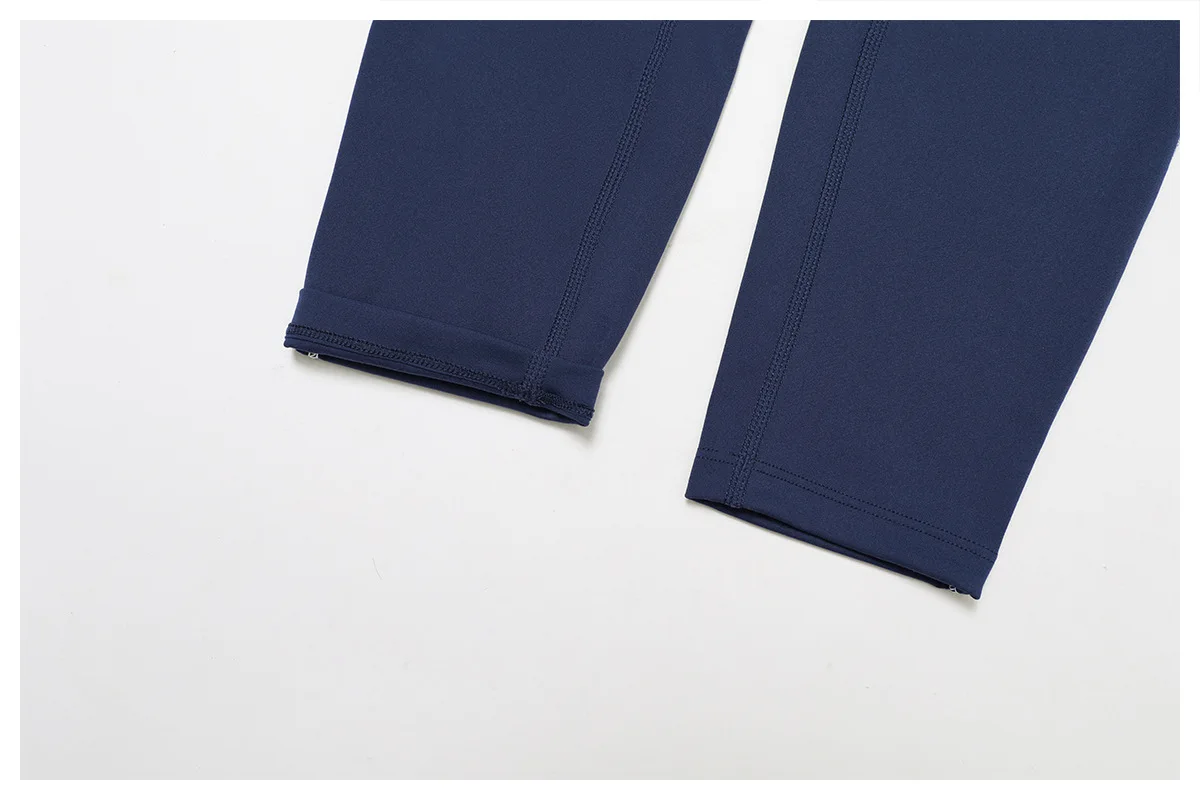 Customized LOGO women's new contrasting color yoga pants folded high waist tight outdoor running sports fitness trousers