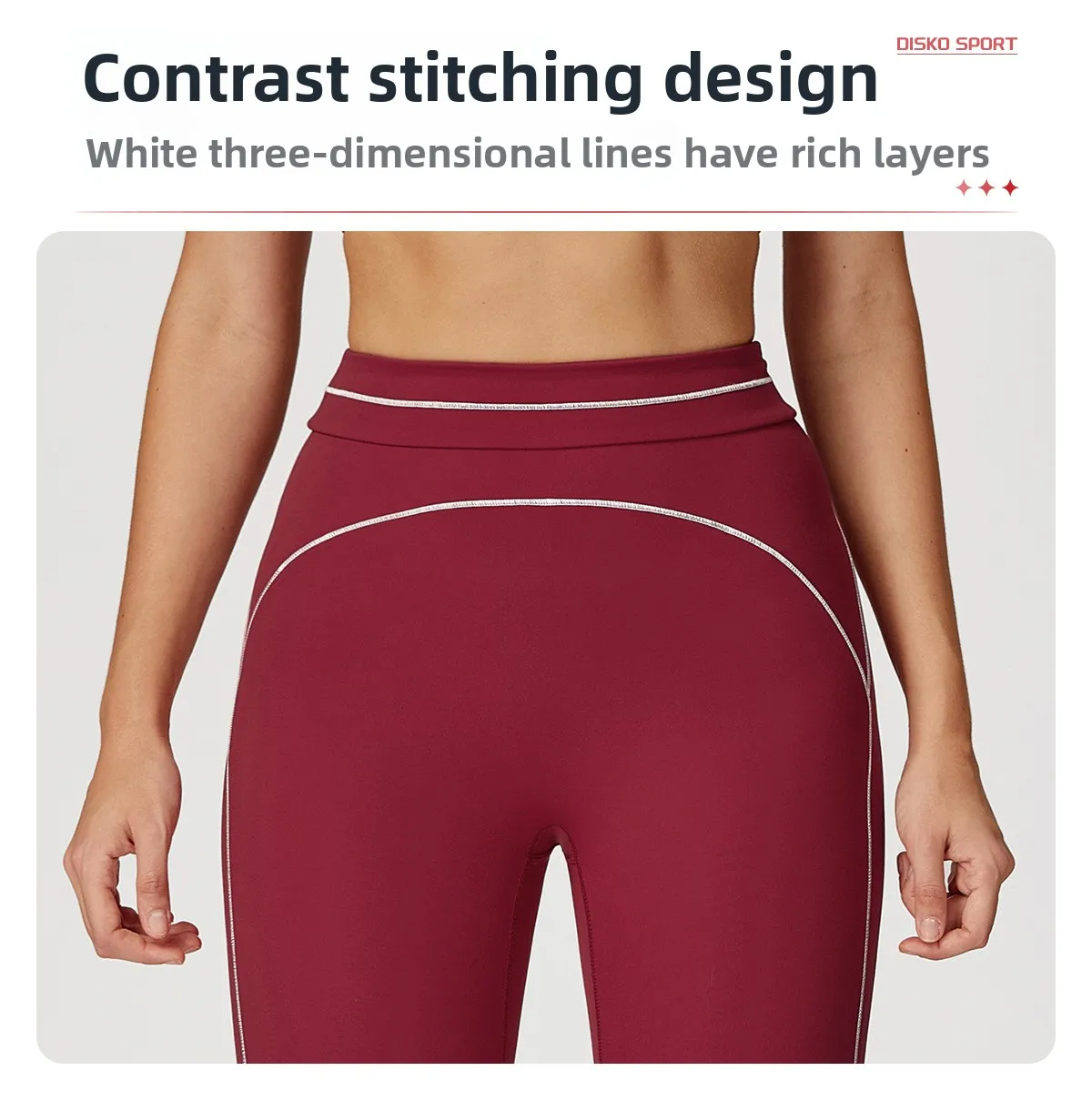 Customized LOGO women's new contrasting color yoga pants folded high waist tight outdoor running sports fitness trousers