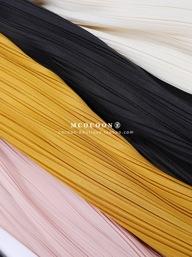 Miyake Pleated Waist Button Straight Pants Women New Korean Style Loose Casual Elegant Elastic Waist Trousers