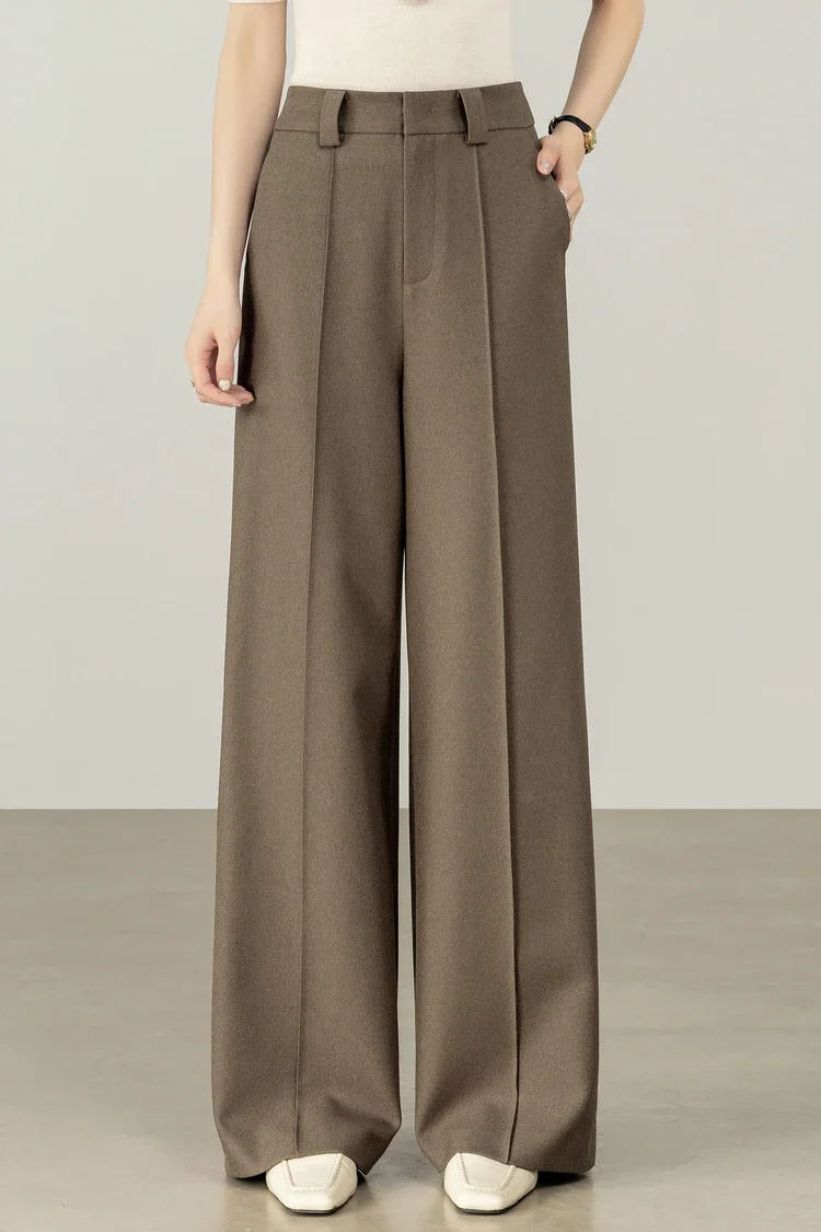 SENTUBILA Women's Straight Leg Pants Autumn 2026 High Waist Commuter 3D Mid-Stitch Detail Comfortable Casual Trousers 153K87890