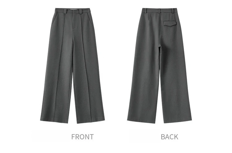 SENTUBILA Women's Straight Leg Pants Autumn 2026 High Waist Commuter 3D Mid-Stitch Detail Comfortable Casual Trousers 153K87890