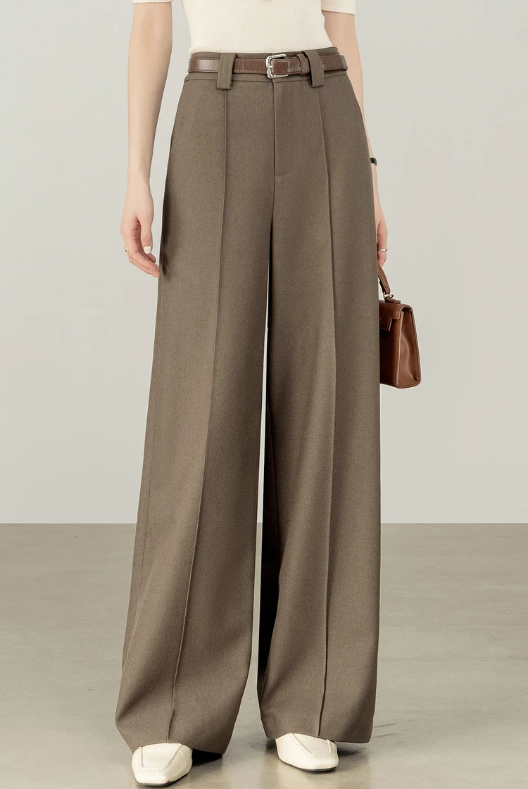 SENTUBILA Women's Straight Leg Pants Autumn 2026 High Waist Commuter 3D Mid-Stitch Detail Comfortable Casual Trousers 153K87890