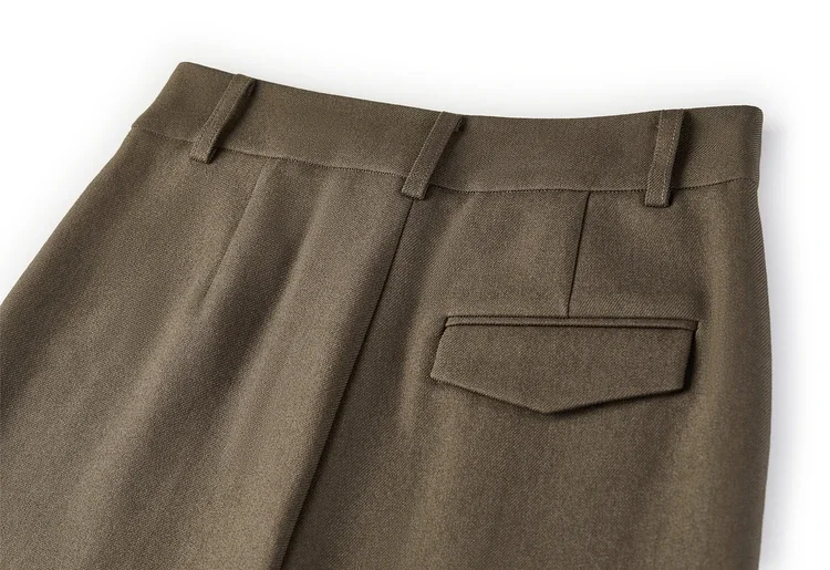SENTUBILA Women's Straight Leg Pants Autumn 2026 High Waist Commuter 3D Mid-Stitch Detail Comfortable Casual Trousers 153K87890