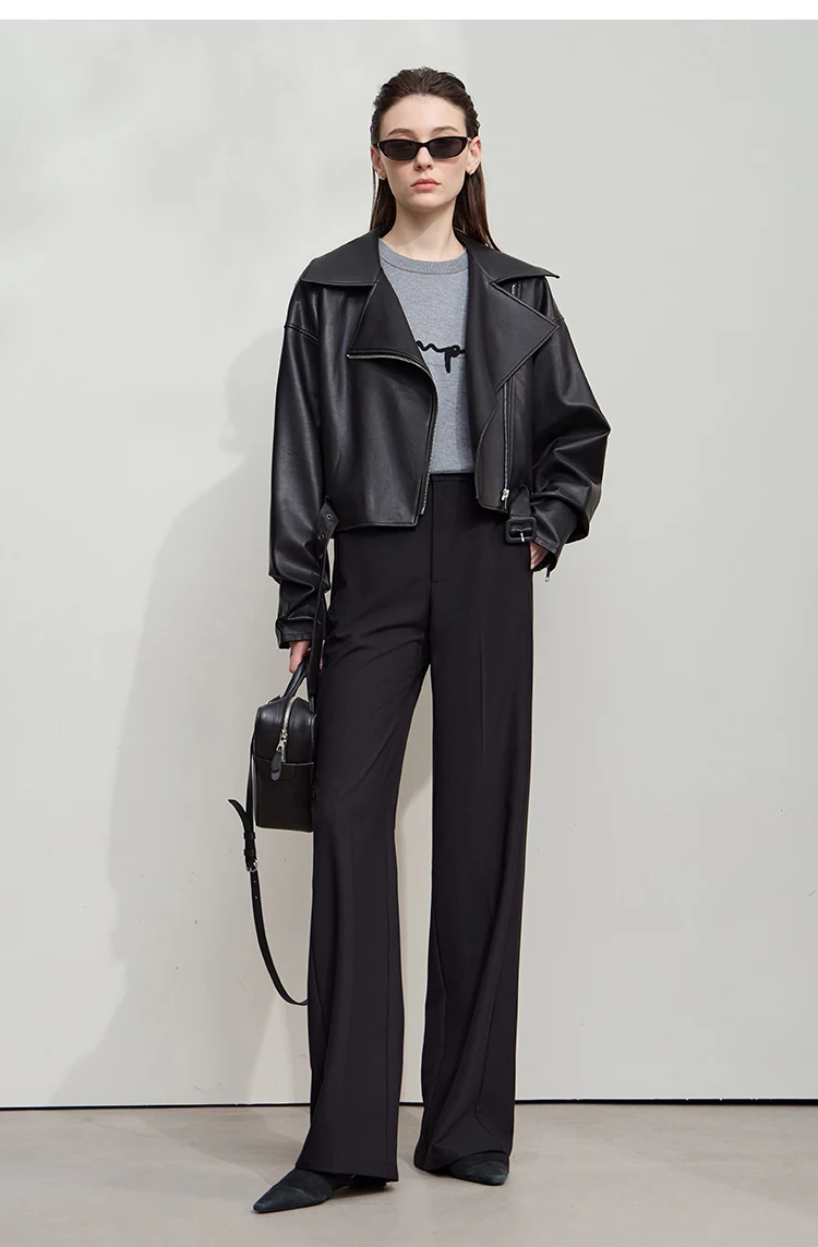 AMII 2026 Autumn Wide Leg Pants Minimalism Solid Elegant Office Lady Slim Long Pants Casual Loose Business Trousers 12543034