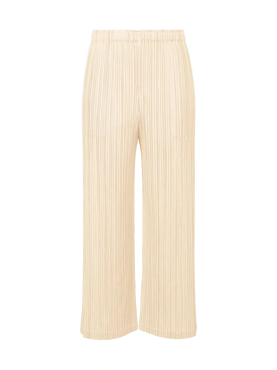 Miyake Pleated Straight Pants Women Causal Comfortable Trousers