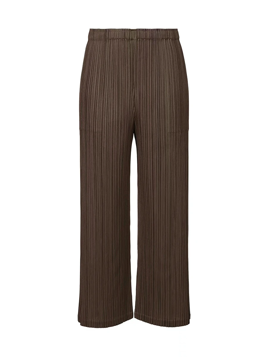 Miyake Pleated Straight Pants Women Causal Comfortable Trousers