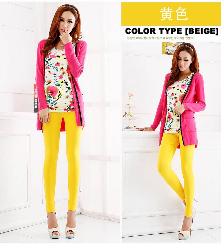 S-6XL15 Colors New Winter clothes Women's Pants Fashion Candy Color Skinny high waist elastic Trousers Fit Lady Pencil Pants