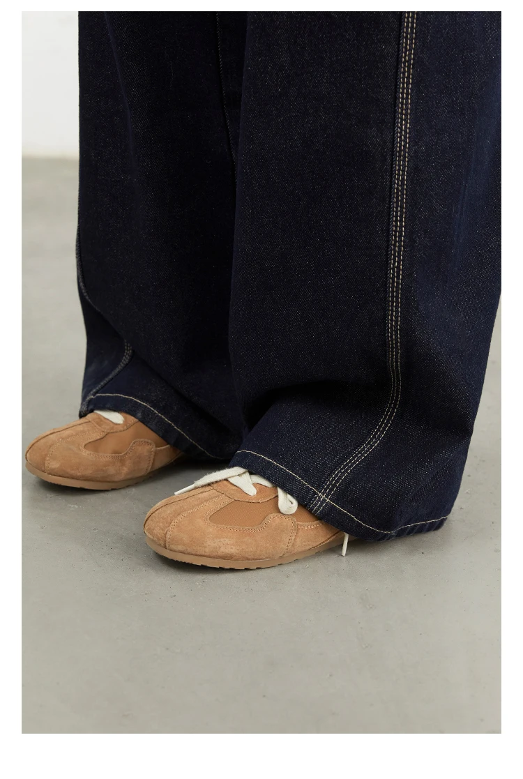CHIC VEN Women Denim Pants Loose Casual High Waisted Straight Leg Jeans Female Wide Leg Trousers Oversize Autumn Winter 2024