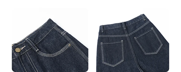 CHIC VEN Women Denim Pants Loose Casual High Waisted Straight Leg Jeans Female Wide Leg Trousers Oversize Autumn Winter 2024