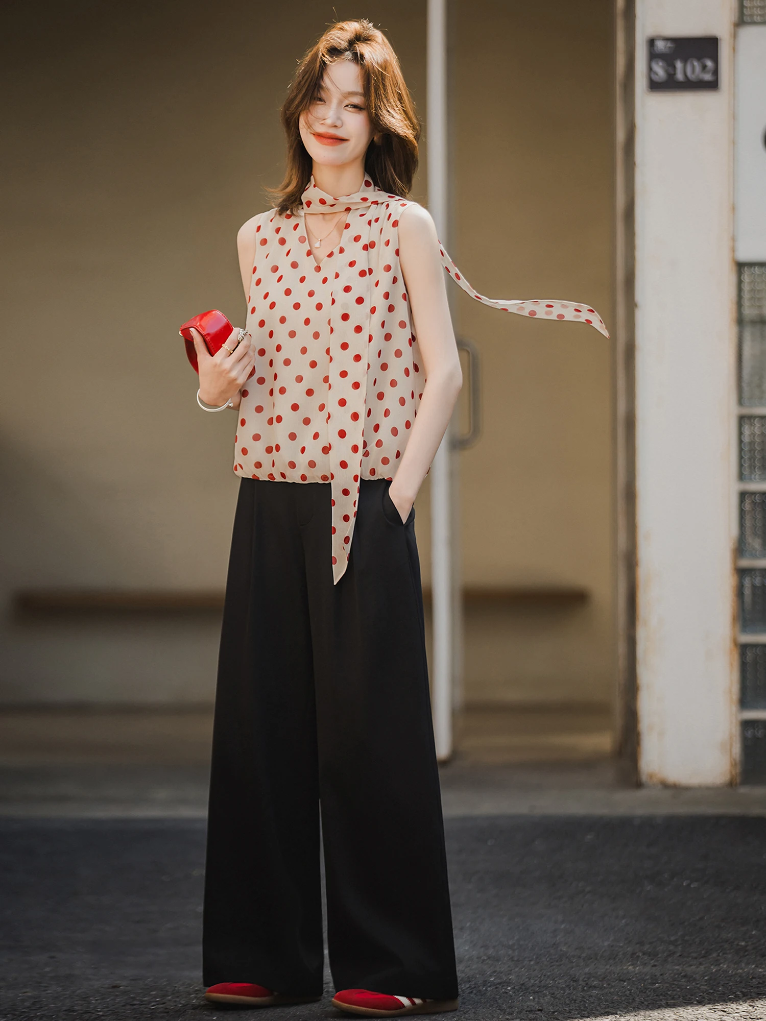 XIAOGULI 2026 Autumn Black Casual Pants Women High Waist Wide Leg Trousers Loose Fit Office Daily Wear Regular Petite 2 Types
