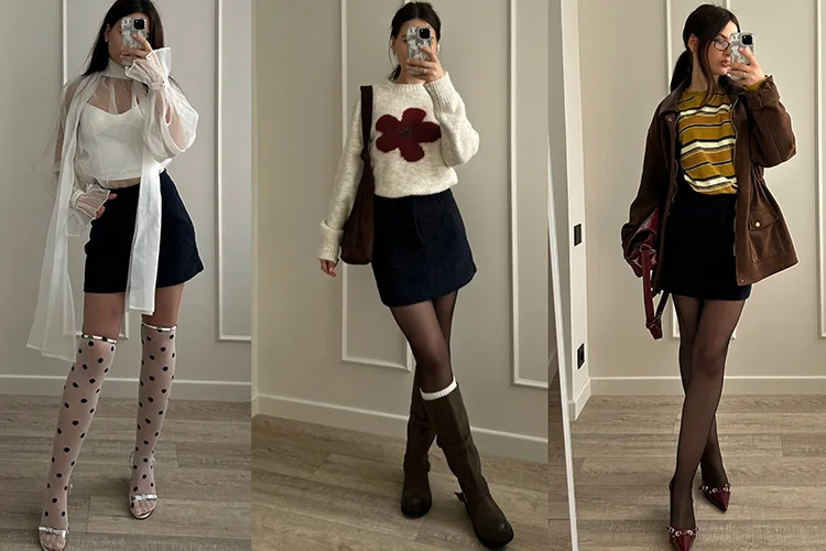 Autumn Corduroy Mini Skirt Burgundy For Women Brown Vintage A Line Short Skirts With Shorts Inside For Women Skirt Corduroy Fall